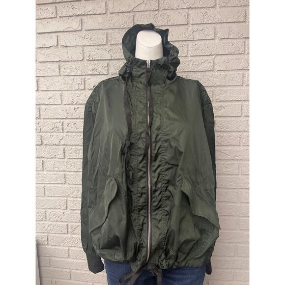 BB Dakota Green Windbreaker Anorak Hoodie Size XL - Picture 3 of 14